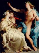 Pompeo Batoni Apollo and two Muses oil painting reproduction